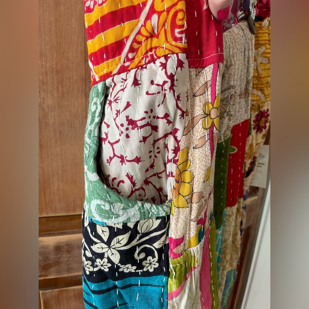 Kathmandu Multicolor Patchwork OVERALLS - Picture 12 of 14